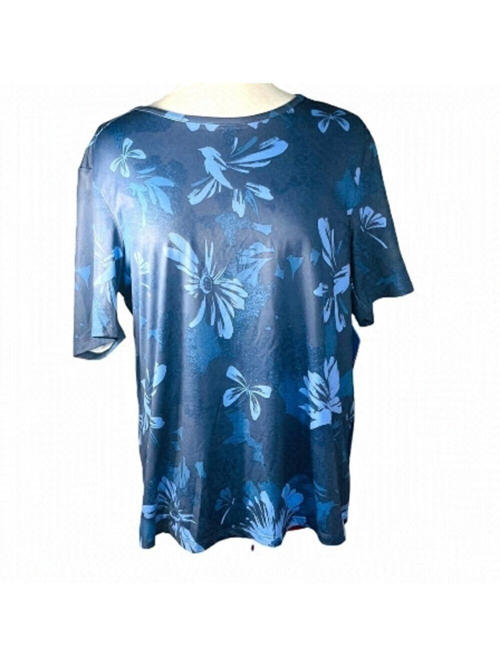 COLUMBIA Chill River short sleeve shirt back keyhole openings blue size S
